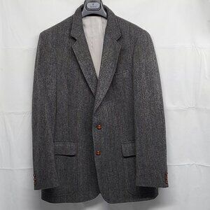 Vintage Mens Tweed Sport Coat Wool Mens 42L Herringbone Mark Of The Worlds Best